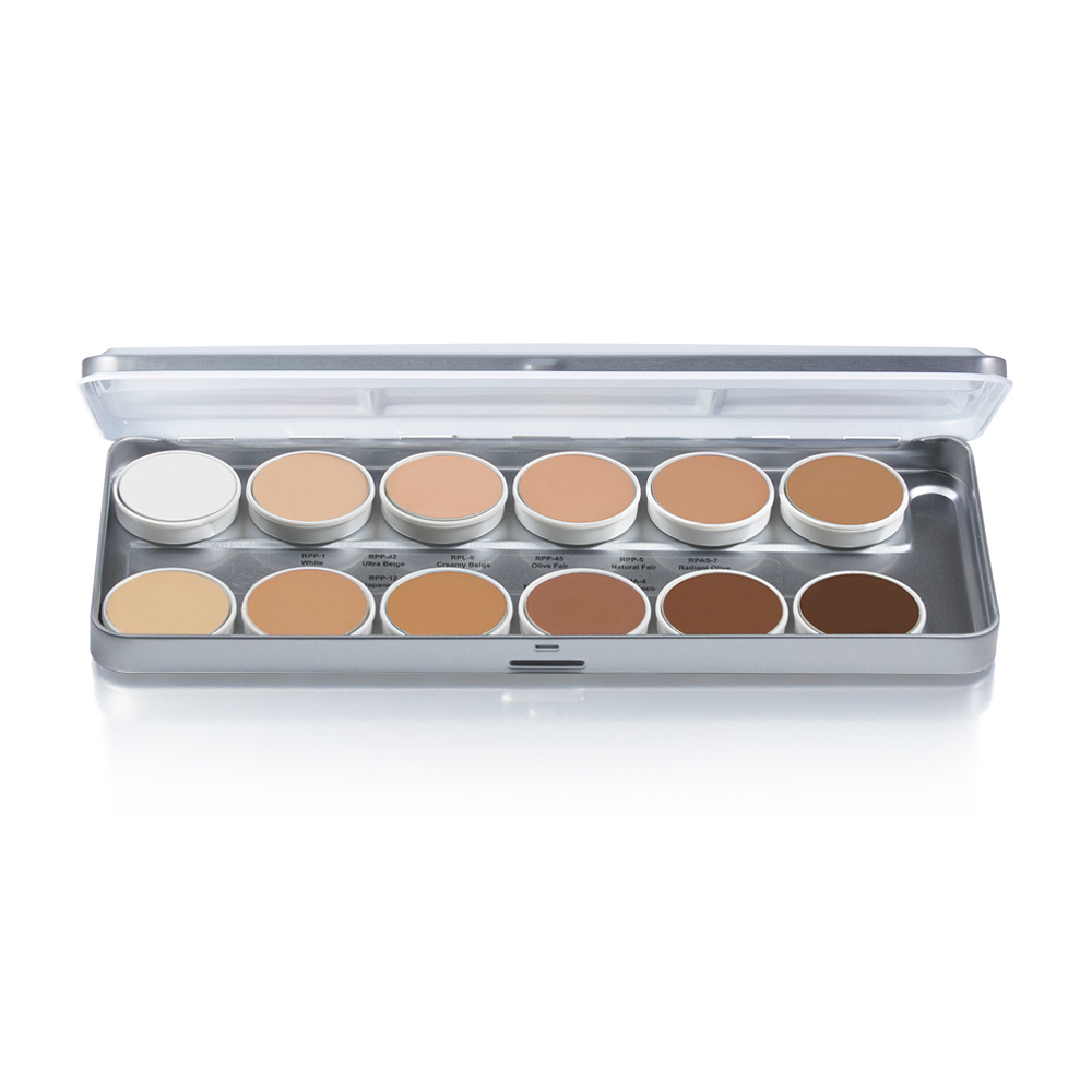 (image for) Theatrical Foundation Palette 12 colors 1.69oz./48gm metal palette