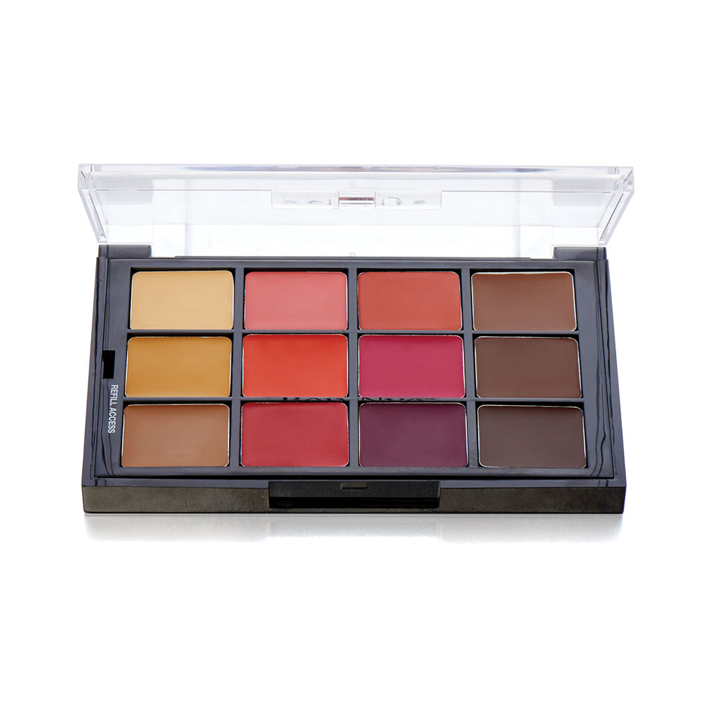 (image for) Studio Color Blush + Contour (Olive-Brown) Palette 12 colors .74oz./21gm